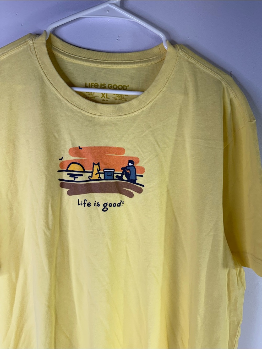 Life Is Good Men's Jake Rocket Sunset Short Sleeve Crusher Tee XL